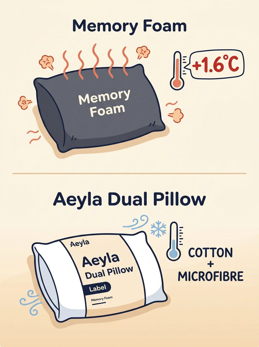 [REPLACE: cool cotton texture detail, or person sleeping comfortably on side]