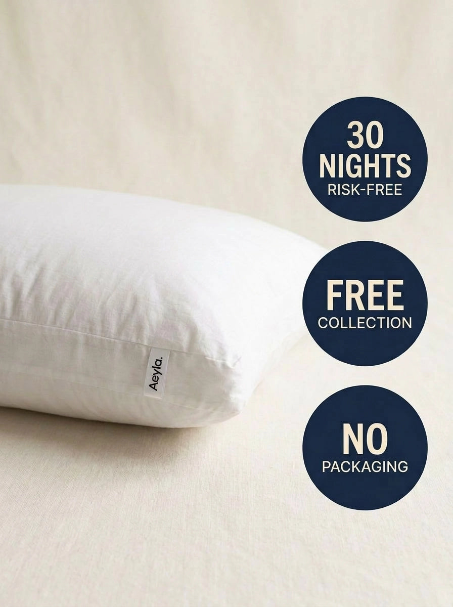 [REPLACE: hand reaching for pillow, or 60-nights icon / trust visual]